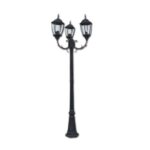LK- TRITION BLACK Post Light Fixture G1 E27 Holder Without Lamp