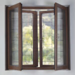 UPVC Twin Sash Grill 7 Mesh Window