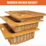 HAB-Wooden wicker basket