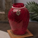 Crackle Flower Pot with Brooch Neck