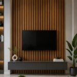 DECOR -Wall Panel Teak Wood Black Line 1 X 10Ft 10mm
