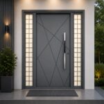 DECOR Steel Door1800 x 2100 x 90 x 225  Fixed Double side Glass GB SG